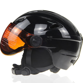 Black Ski Helmet With Goggles